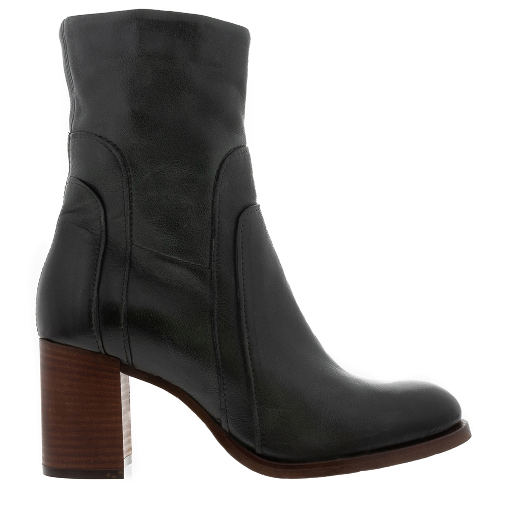 Grey best sale leather bootie